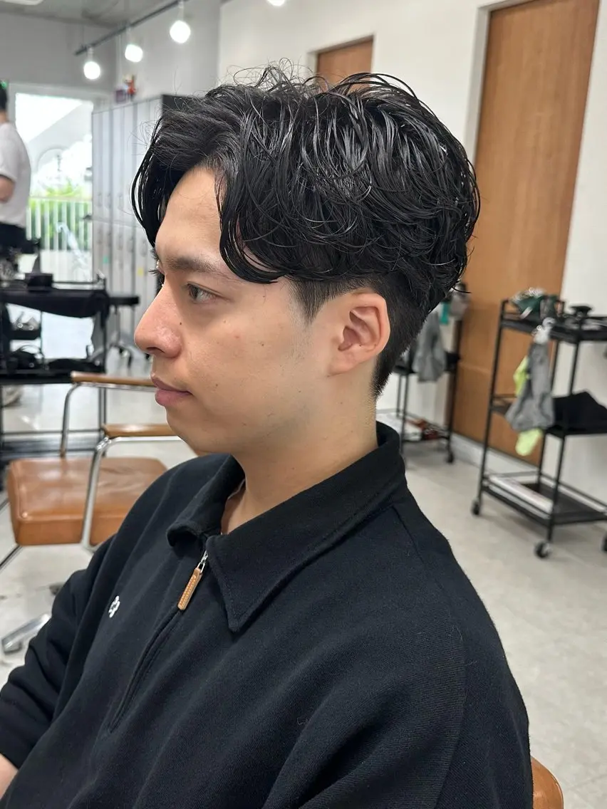 ショート パーマ メンズ カット パーマ トリートメント メンズ似合わせ🪞 kotoriのヘアスタイル