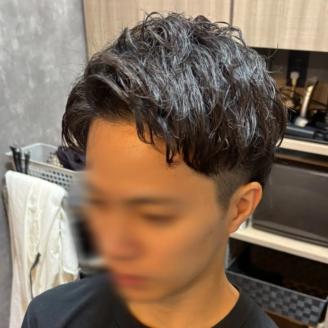 ショート パーマ メンズ カット パーマ 松尾 叶恋のヘアスタイル