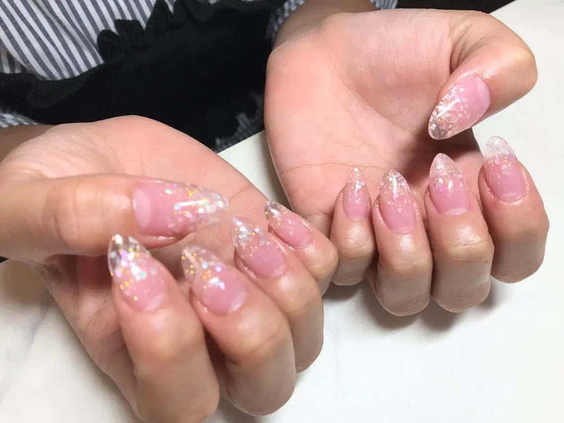 ネイル クリアネイル スカルプネイル ハンドネイル 髙城 亜紀のネイルデザイン