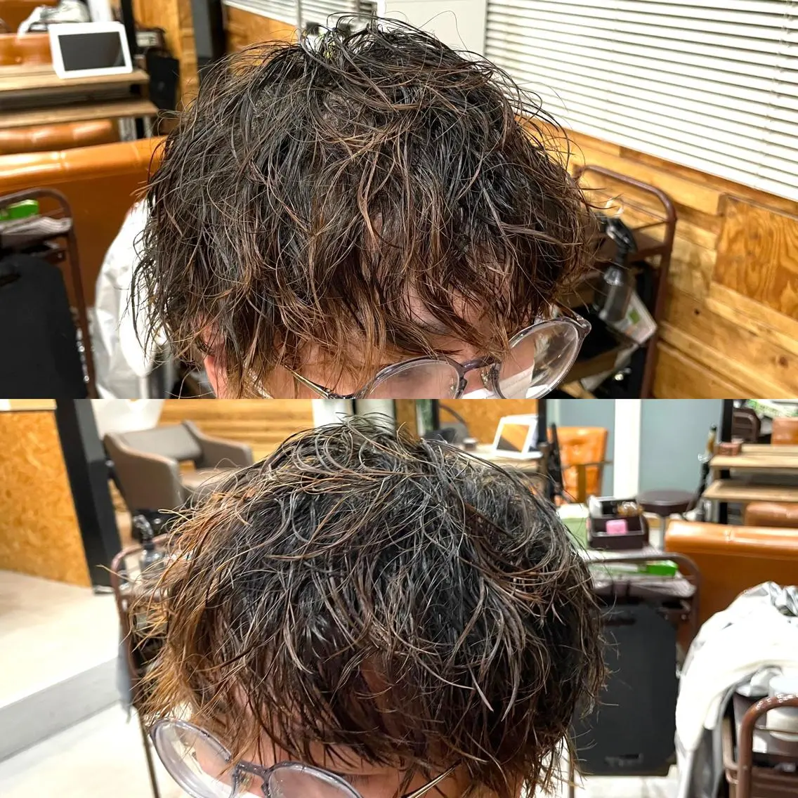 ショート メンズ メンズパーマ かんばら りょーいのヘアスタイル