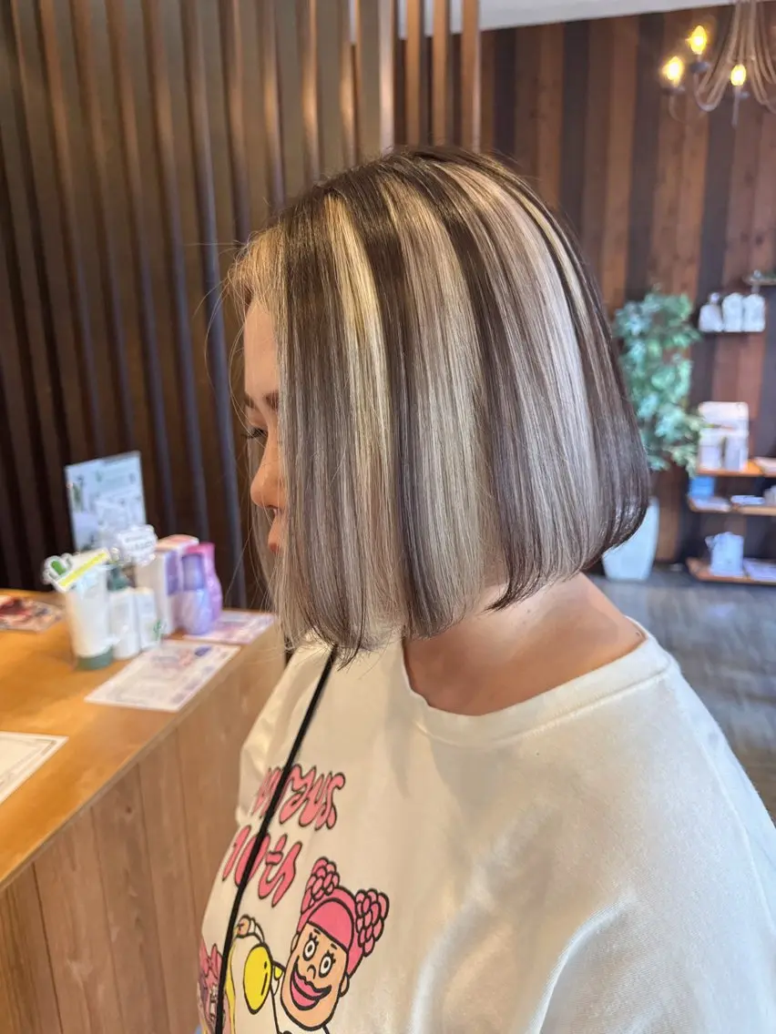 ミディアム カラー カット ヘアカラー 具志 正太のヘアスタイル
