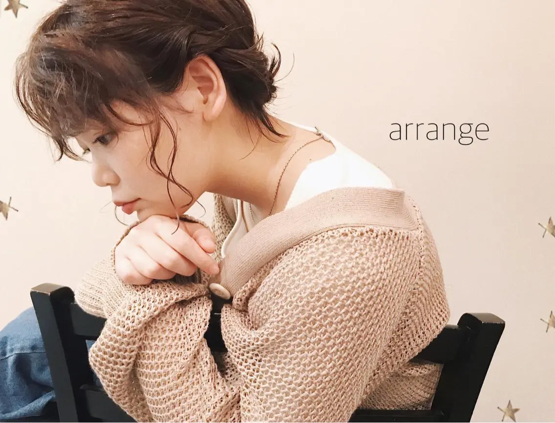 ミディアム ヘアアレンジ 市川 千夏のヘアスタイル