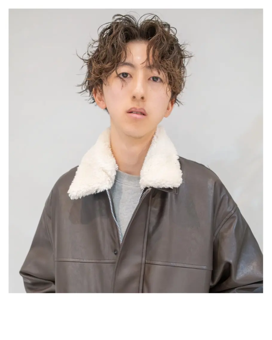 ショート パーマ メンズ カット パーマ トリートメント ill副店長 立和田純也のヘアスタイル
