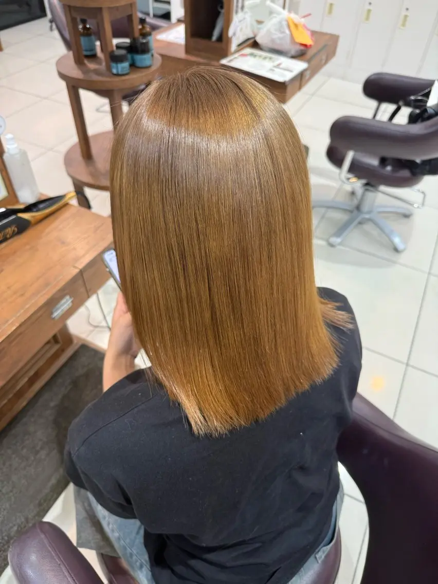 ミディアム ヘアカラー ベージュ🤎/透明感 /ゆき🍀のヘアスタイル