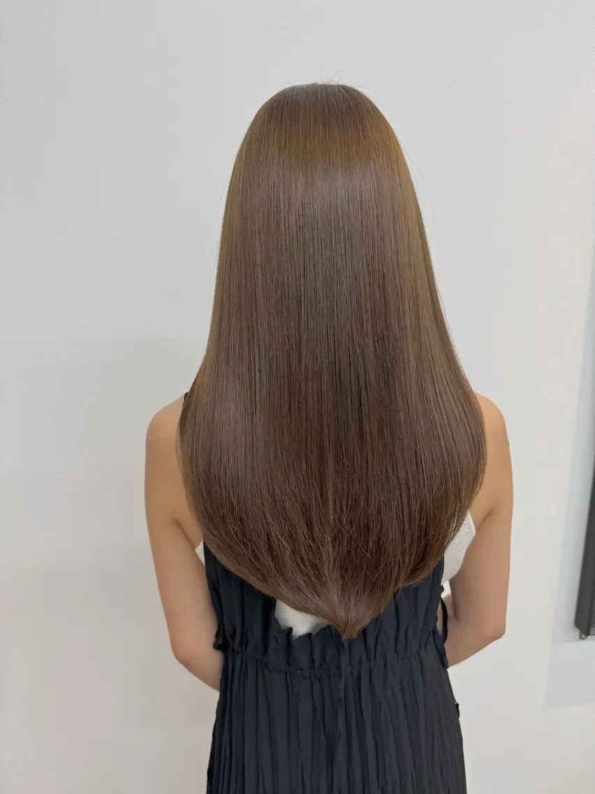 セミロング 髪質改善 カット ヘアカラー トリートメント レイヤー×髪質改善 ×透明感/杉田 圭のヘアスタイル