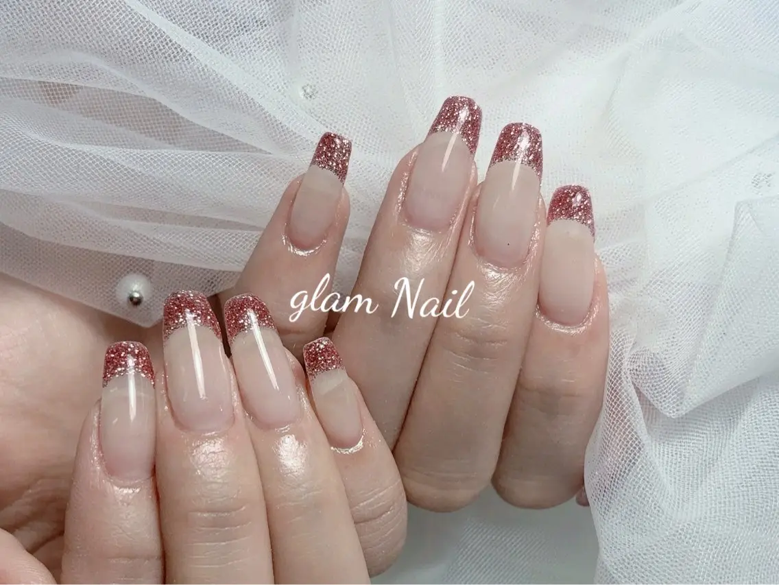 ネイル エツメ💅 長さ出し🎀デザインのネイルデザイン