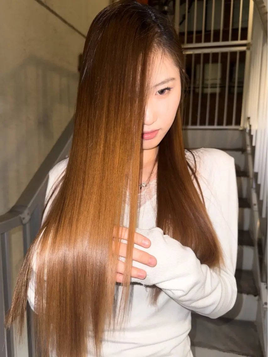 ロング ヘアカラー トリートメント 阿部 迅のヘアスタイル