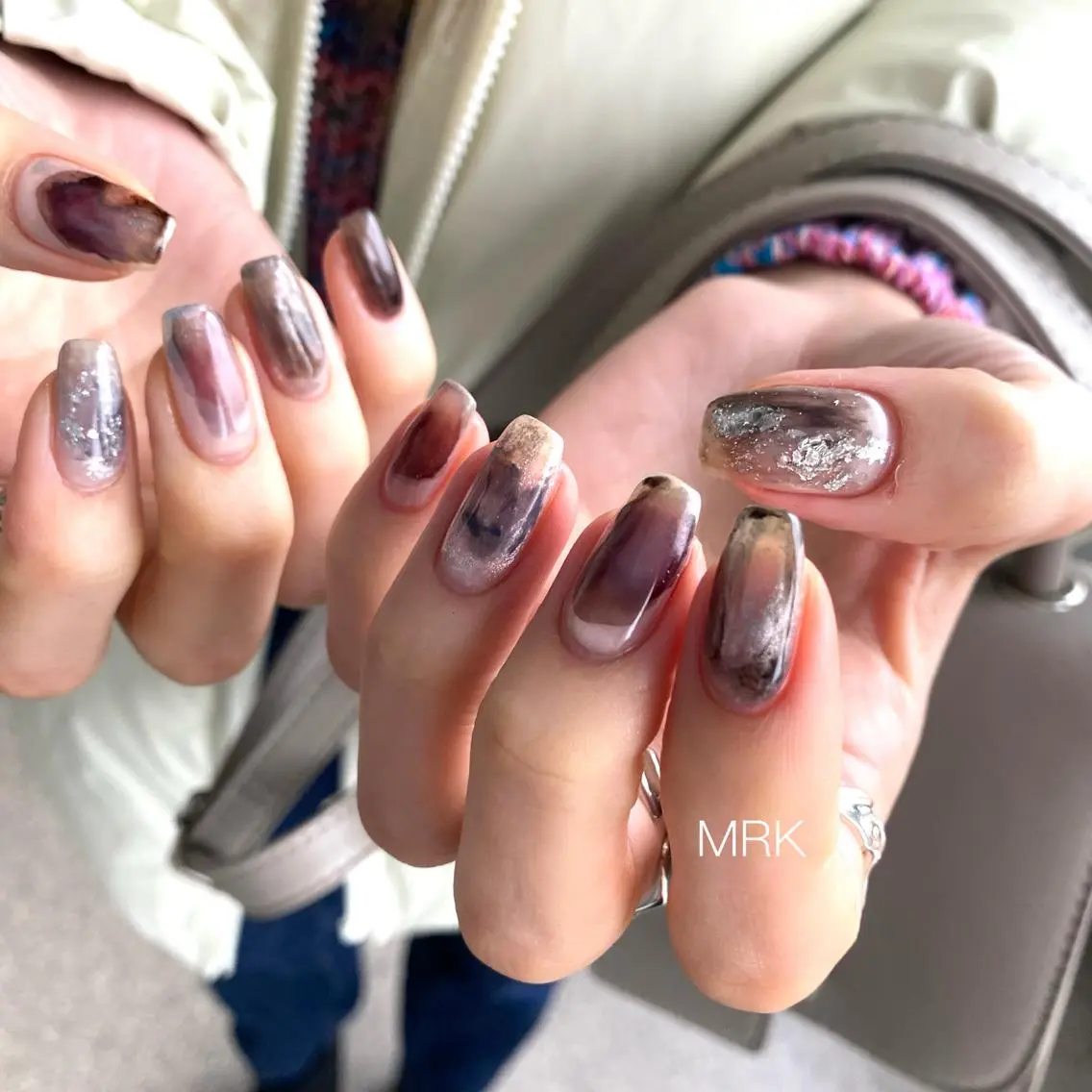 セミロング ネイル ニュアンスネイル MARUKO nailのネイルデザイン