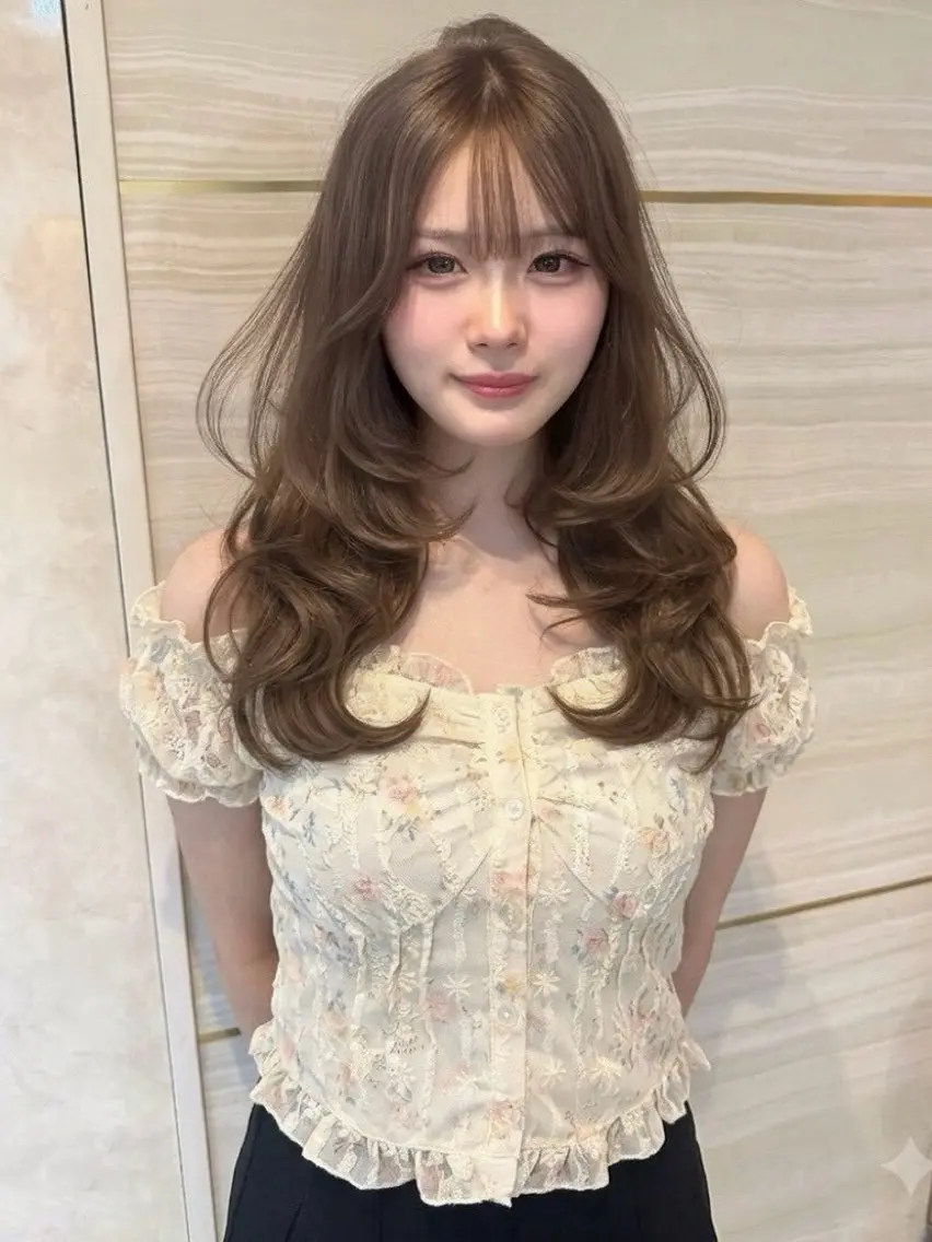 ロング カラー 透明感カラー 似合わせカット ヘアカラー トリートメント 🎀りな🎀透明感 カラー特化大宮のヘアスタイル