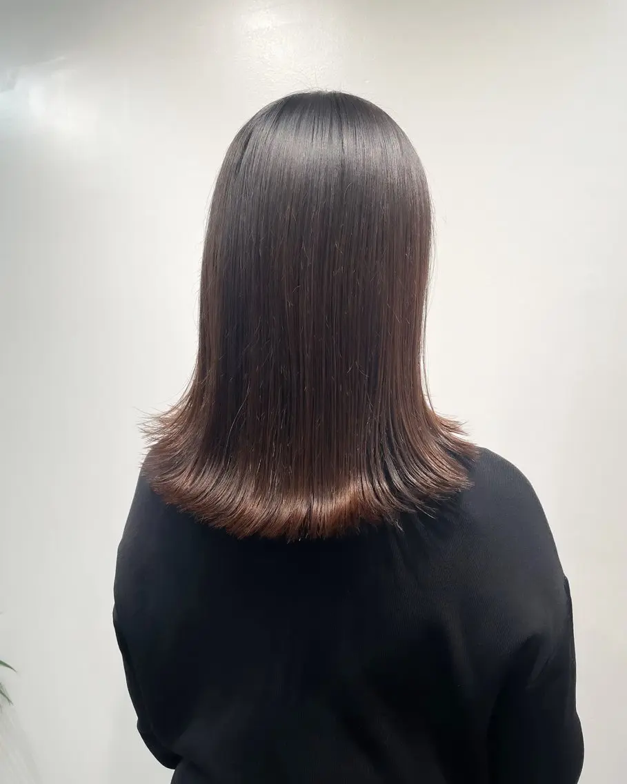 ミディアム 外ハネヘア 髪質改善/オリーブ 🤍mizueのヘアスタイル
