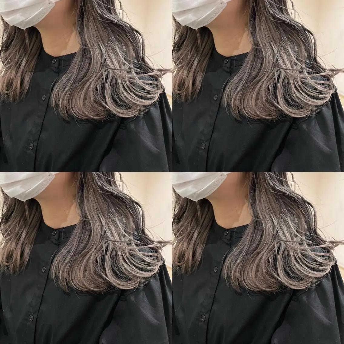 ミディアム カラー インナーカラー シルバー レイヤー×艶髪特化 マネージャー安藤光司のヘアスタイル