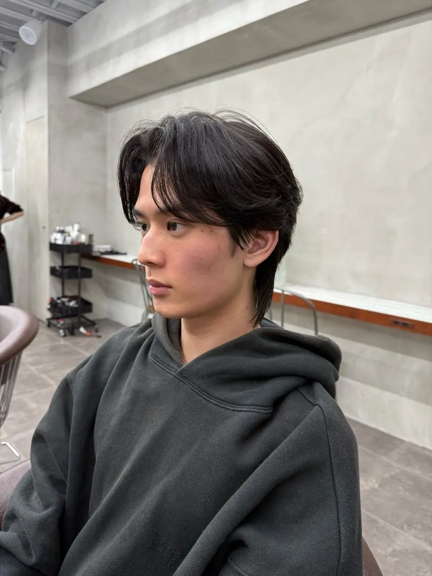 メンズ レイヤーカット 暖色カラーayuのヘアスタイル