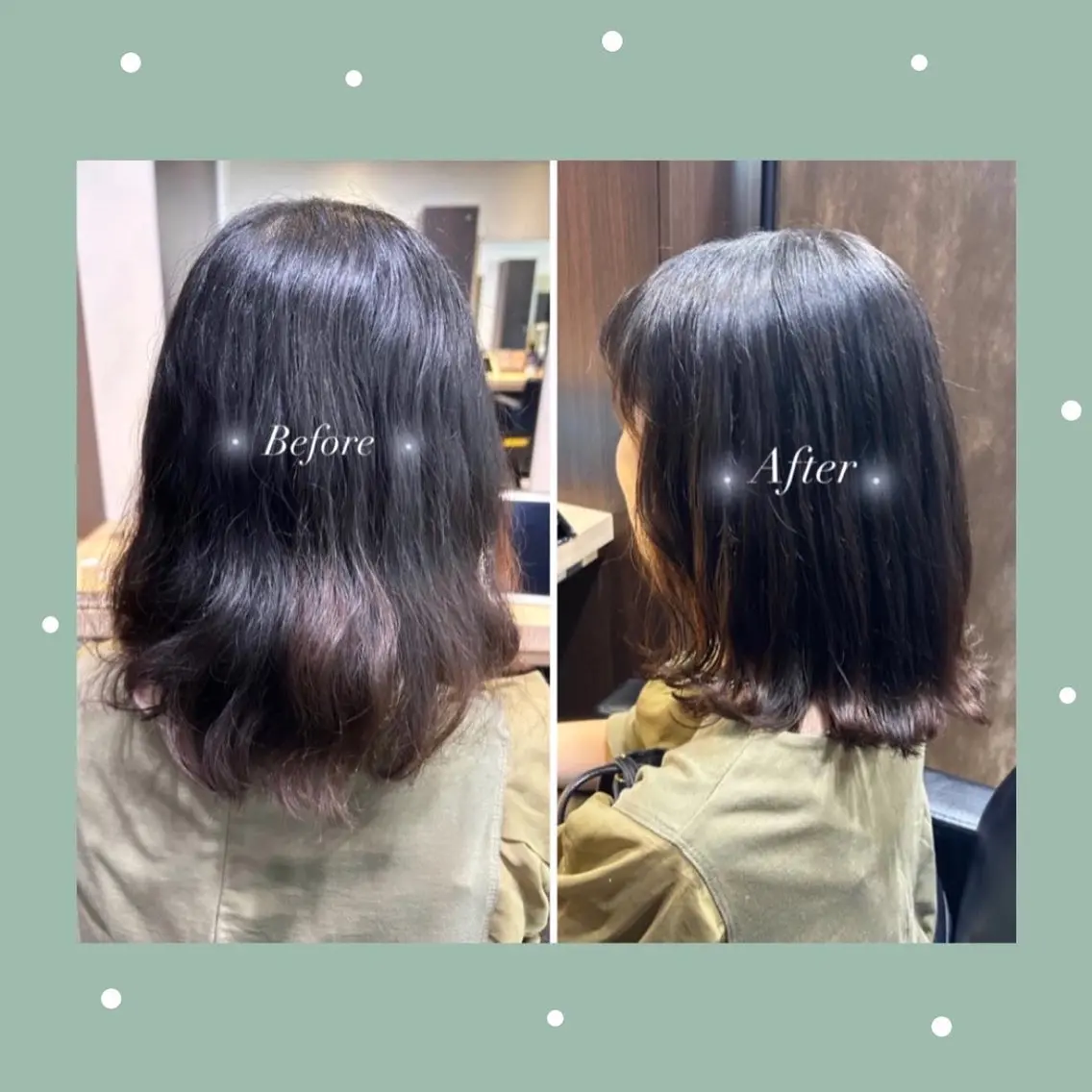 ミディアム 髪質改善 似合わせカット トリートメント ⭐️似合わせアップ ⭐️並木奏絵のヘアスタイル