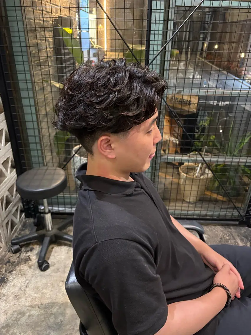 ショート パーマ メンズ カット パーマ 北井 大翔のヘアスタイル