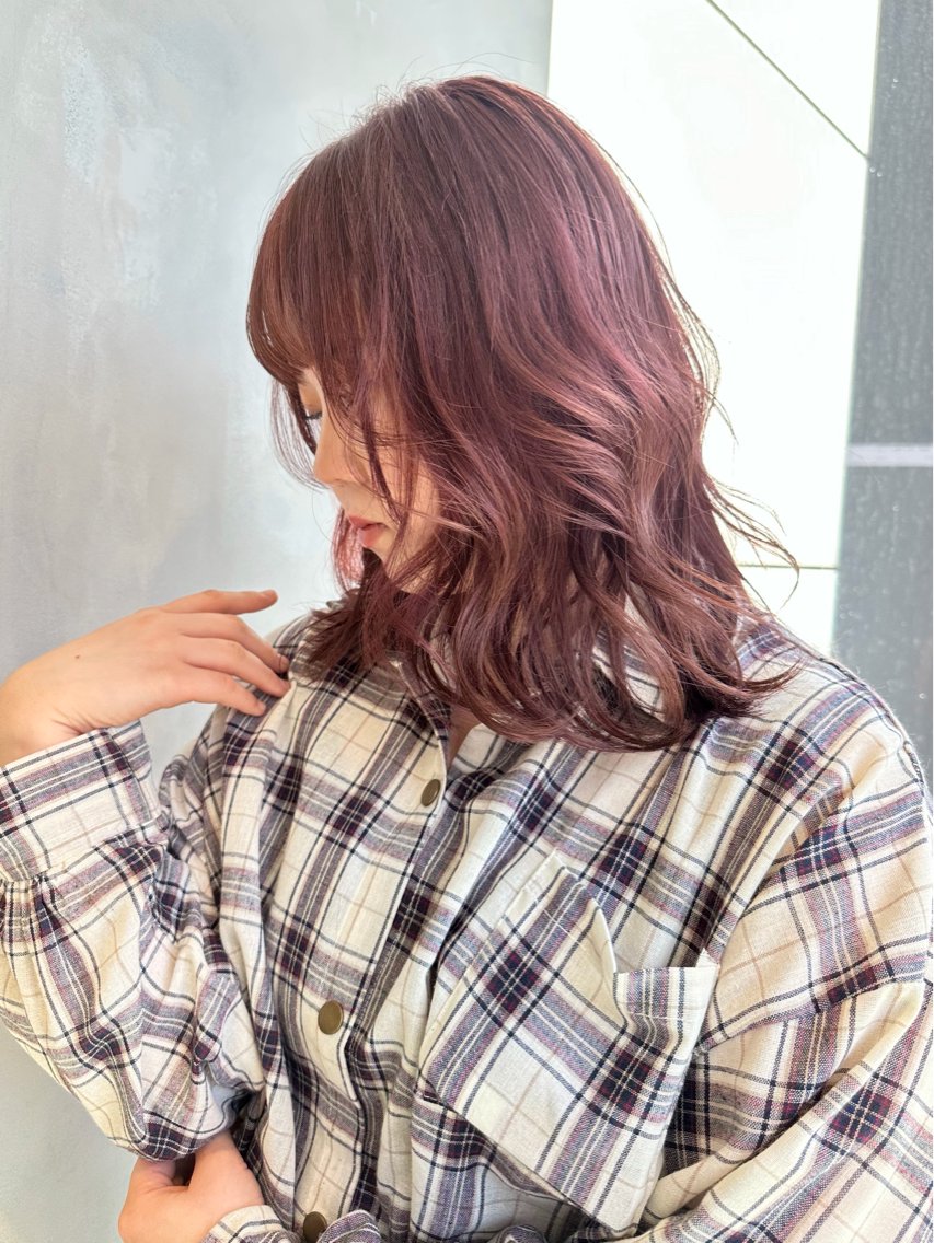 ミディアム カラー ラベンダーカラー ピンクカラー ピンクラベンダー カット ヘアカラー トリートメント ブリーチ/ベージュ/ ショート/あかね🌼のヘアスタイル