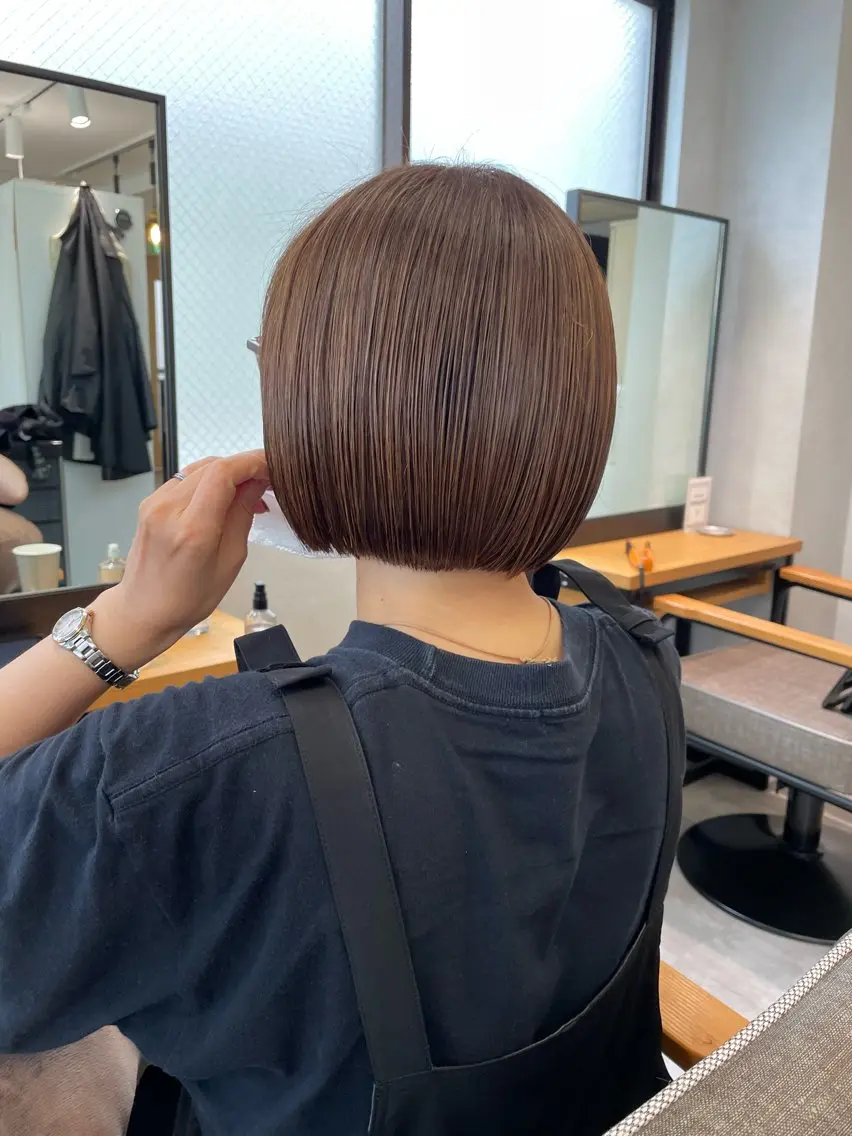 ショート カラー 🫧透明感カラー/ ボブ/小笠原汐海🪽のヘアスタイル