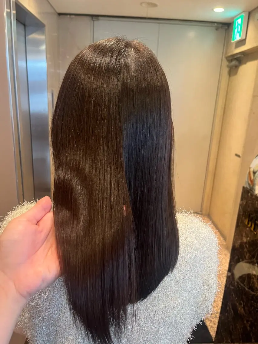 ミディアム カラー ヘアカラー トリートメント sayaka 透明感カラーのヘアスタイル