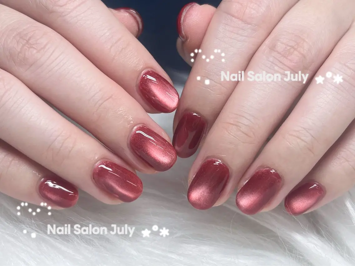 ネイル アートネイル オーロラネイル ジェルネイル ガーリー キラキラネイル ハンドネイル July Salonのネイルデザイン