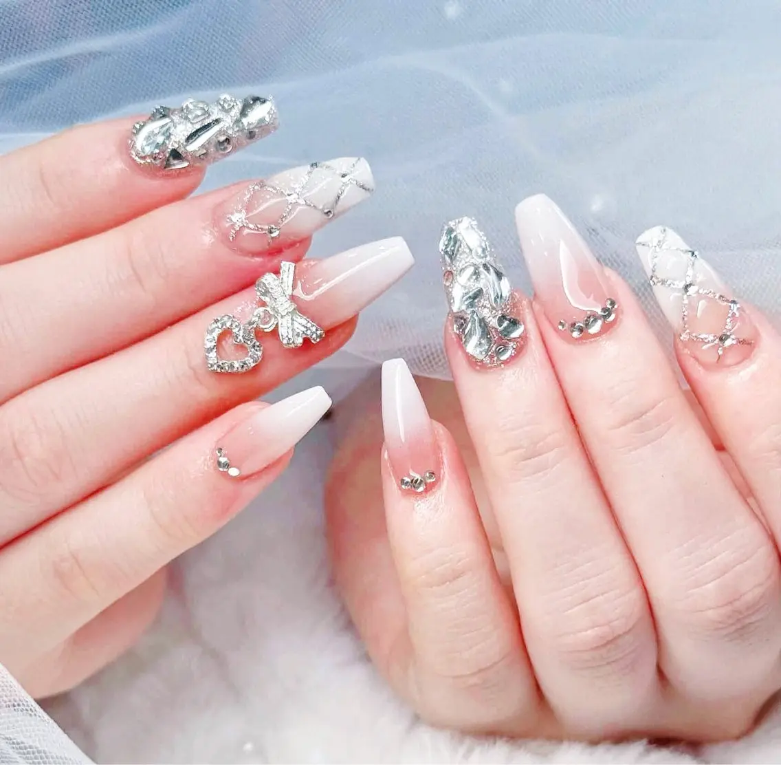 ネイル 長さ出し ロングネイル ネイルチップ ハンドネイル Kaori ちゃんのネイルデザイン