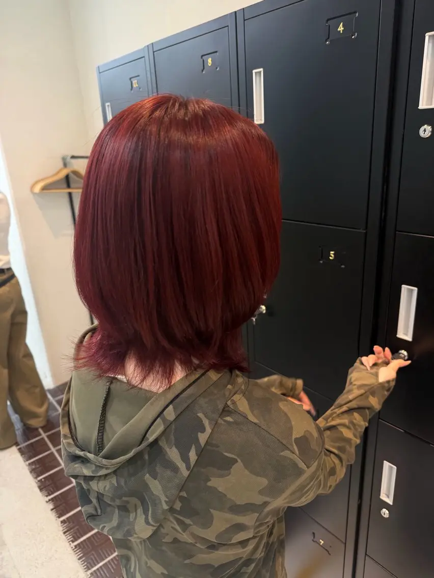 カラー レッドカラー ヘアカラー トリートメント カラーモデル/透明感 カラー/coco🎀のヘアスタイル
