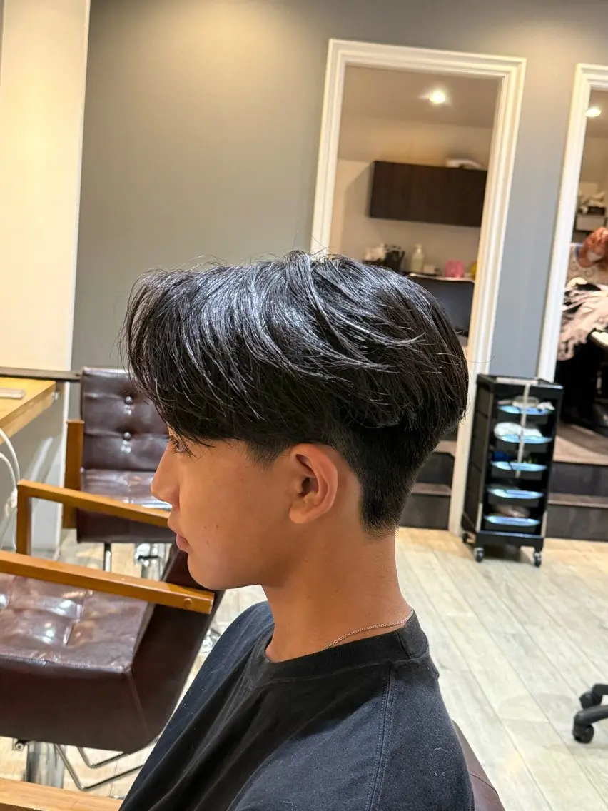 メンズ メンズパーマ カット パーマ 深田 聡太のヘアスタイル