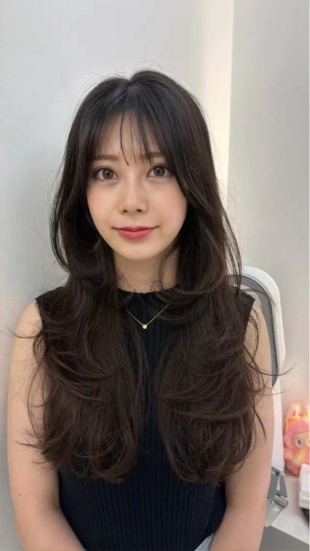 ロング パーマ レイヤーカット 髪質改善 RYOのヘアスタイル