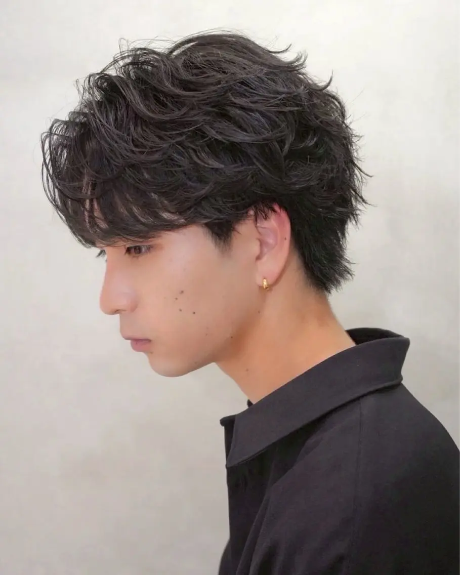 ミディアム パーマ メンズ パーマ特化🔥 ワタベリョウマのヘアスタイル