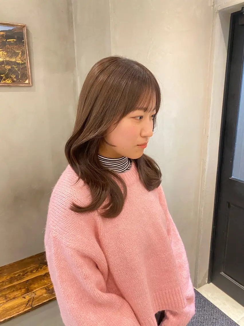 セミロング カット ヘアカラー トリートメント 新宿/顔周りカット +レイヤー=しずく♩のヘアスタイル