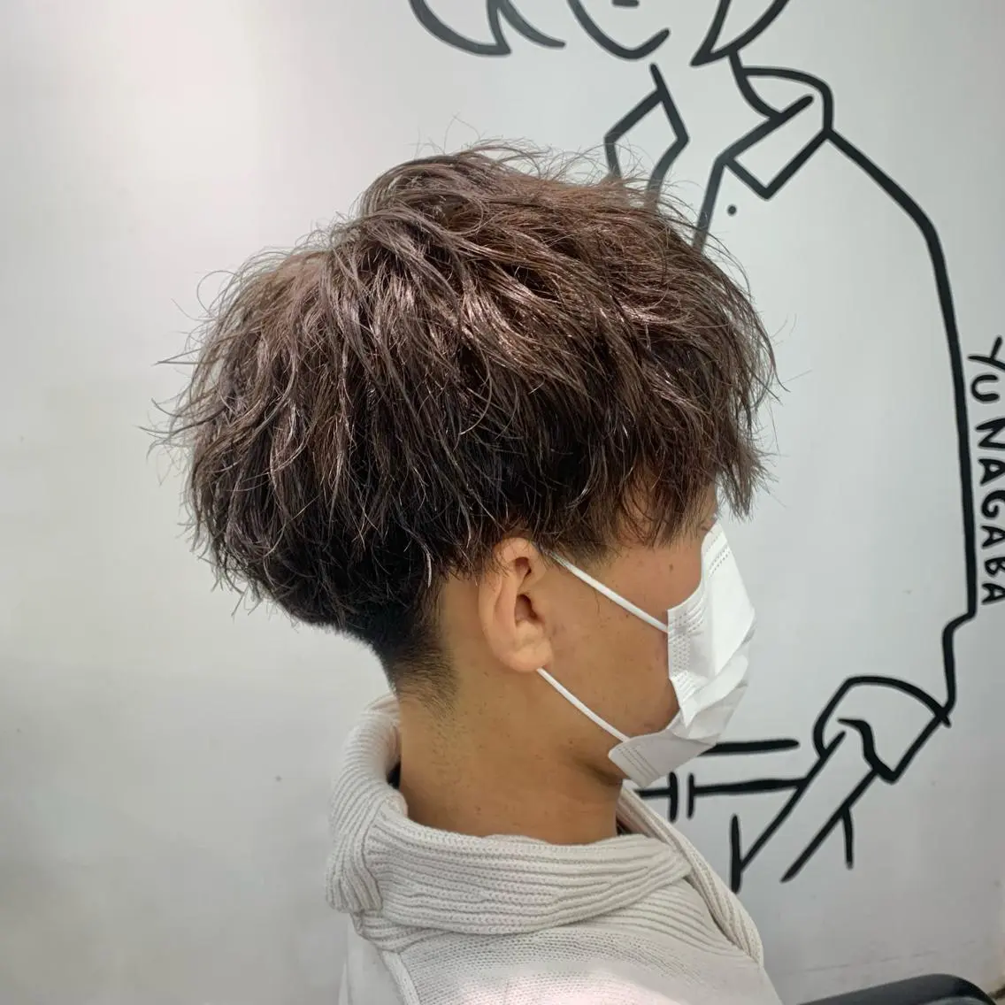 ショート カラー パーマ メンズ メンズブリーチ ブリーチ 透明感カラー ブリーチなしカラー カット ヘアカラー パーマ メンズ特化美容師/ 藤戸 椋のヘアスタイル