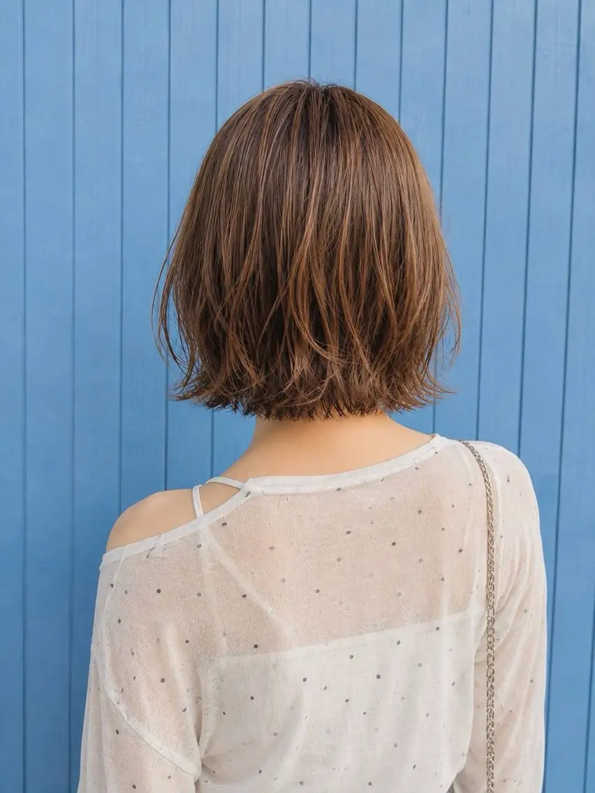 ミディアム ヘアカラー 《髪質改善 UN BLEACH》のヘアスタイル