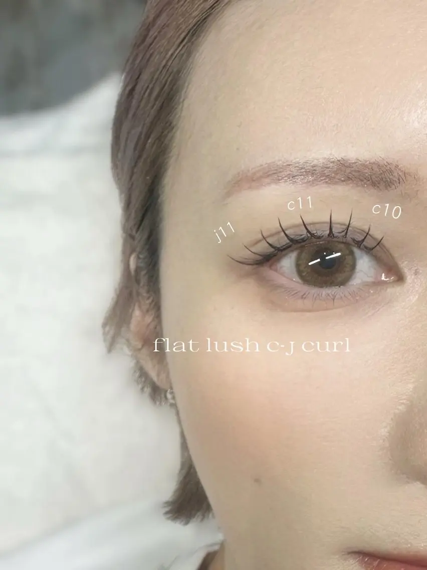 マツエク・マツパ カラーマツエク フラットラッシュ MU-BE IKUKO⭐︎のマツエク・マツパデザイン