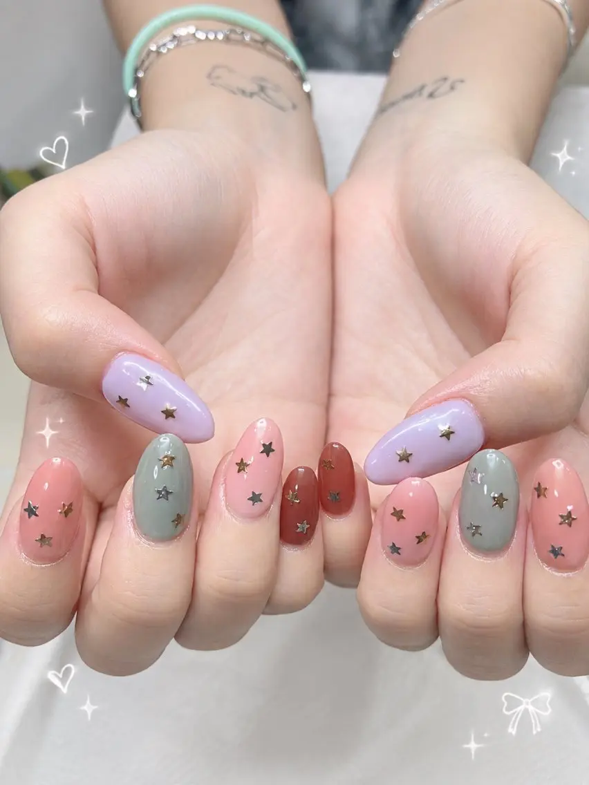 ネイル アートネイル 長さ出し ハンドネイル LYYM Salon Nikoのネイルデザイン