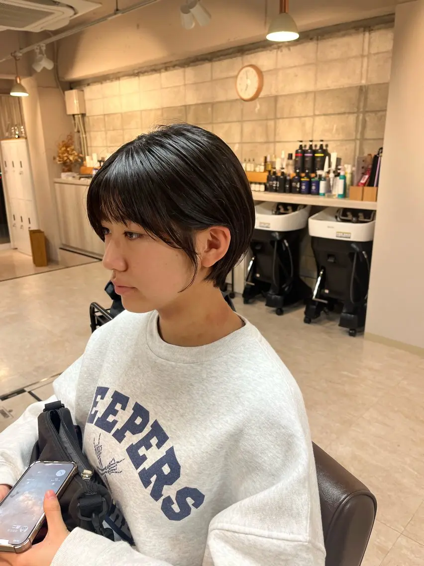 ショート 丸みショート ショートヘア 狩野 くるみのヘアスタイル