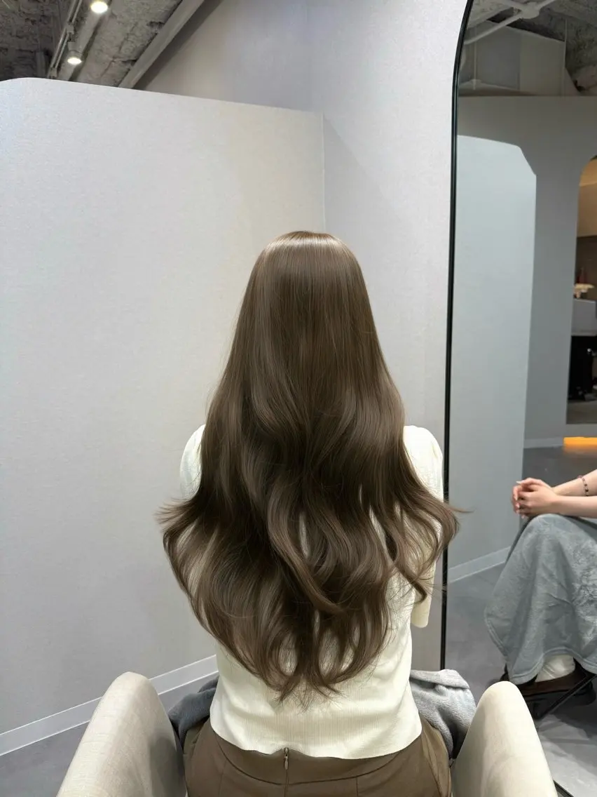 ロング ヘアカラー トリートメント 韓国ヘア/ うる艶髪 🪽🫧Neneのヘアスタイル