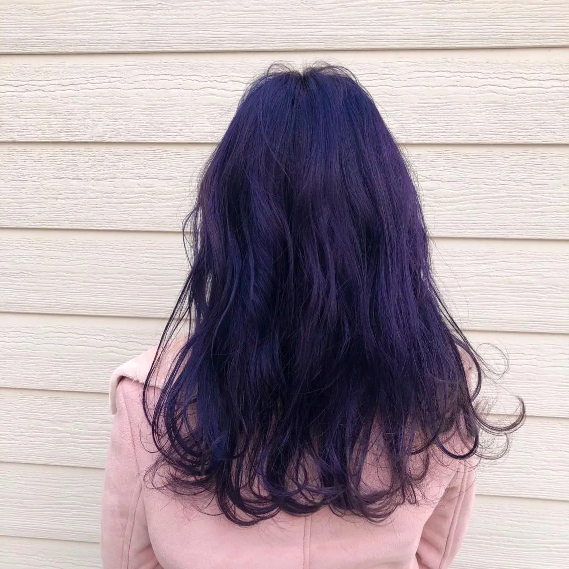 セミロング カラー ネイビーカラー パープルカラー ヘアカラー トリートメント ✨髪質改善🎨 杉本賢人のヘアスタイル