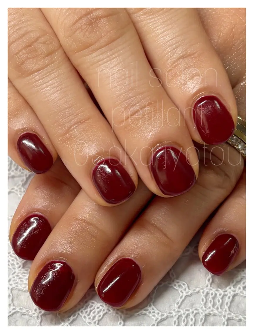 ネイル ボルドー nail salon petillantのネイルデザイン
