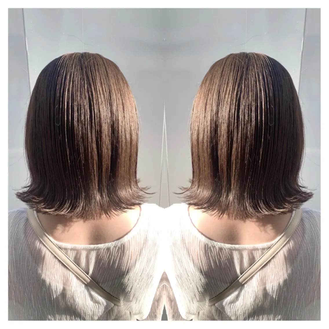 ミディアム カラー カット ヘアカラー トリートメント 村山 茉衣のヘアスタイル