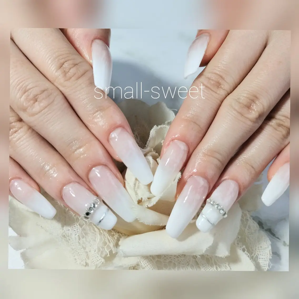 ネイル グラデーション ロングネイル ネイルチップ 自宅サロン smallsweetのネイルデザイン