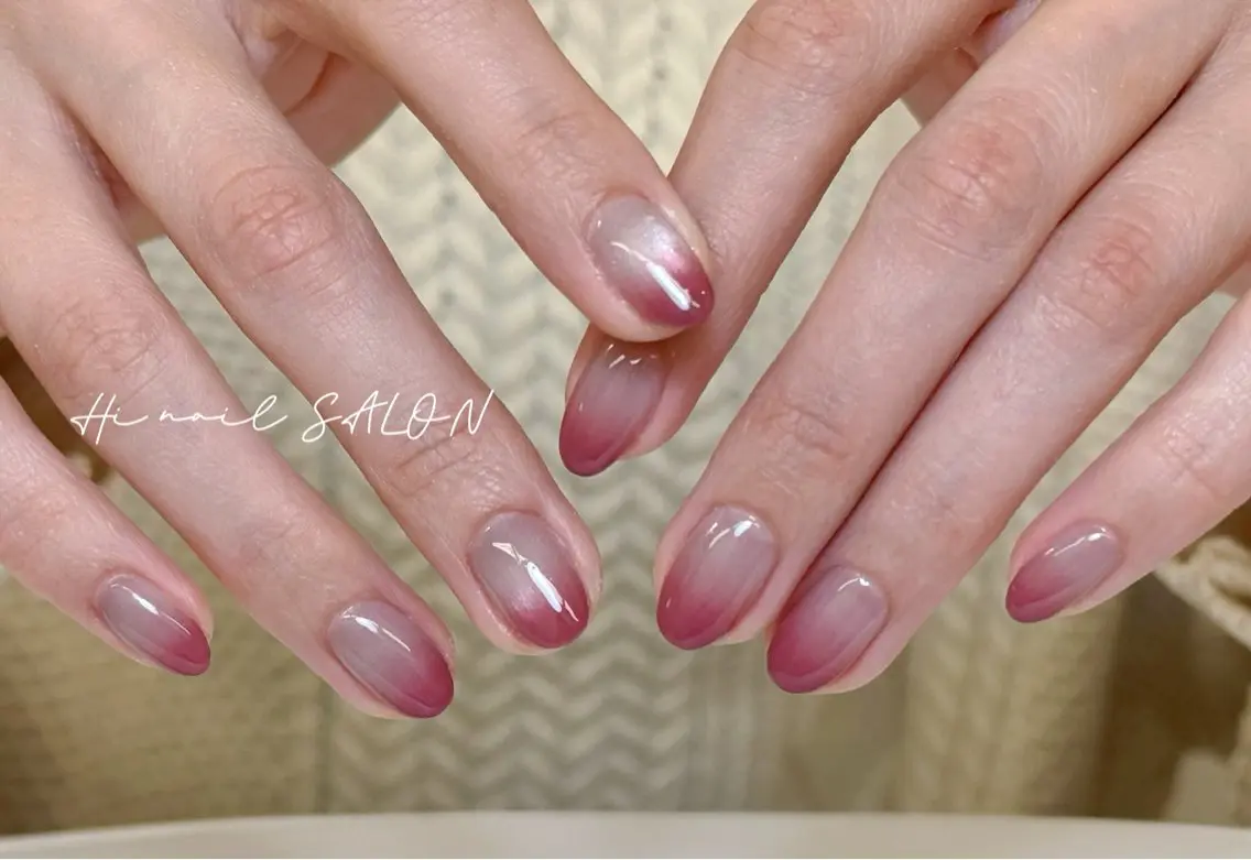 ネイル チークネイル フレンチネイル 韓国ネイル マグネットネイル 持ち込み ハンドネイル LINEA.nail STUDIOのネイルデザイン