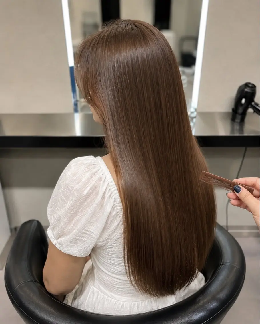 ミディアム カラー ブラウンカラー トリートメント 🌈ウルトワ水素 髪質改善naru🌈のヘアスタイル