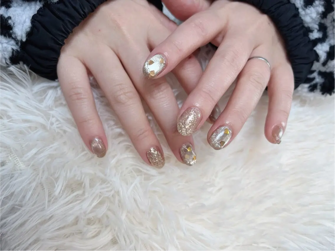 ネイル ハート マグネットネイル ek.nail⭐︎ kanaのネイルデザイン
