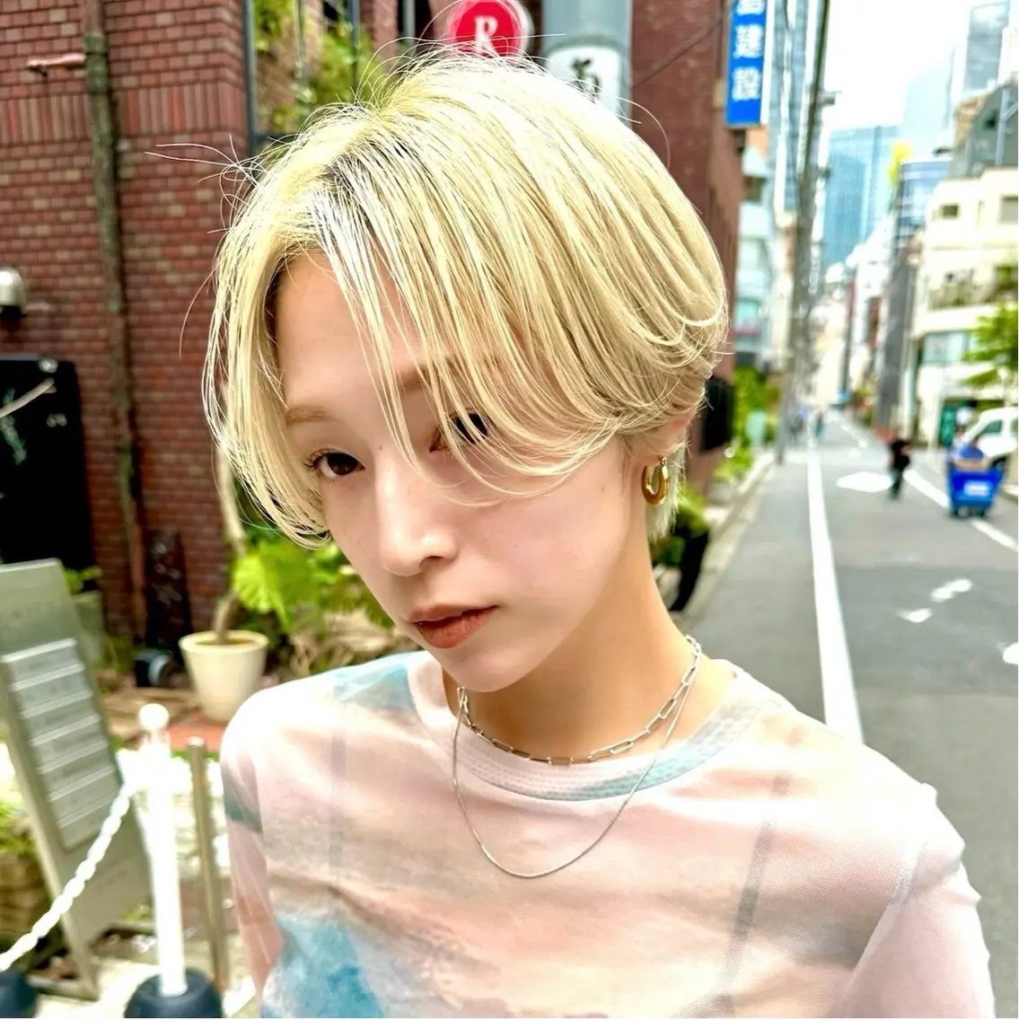 ショート カット ヘアカラー トリートメント 骨格診断で絶対可愛い ✨丸みショート✨凌弥のヘアスタイル