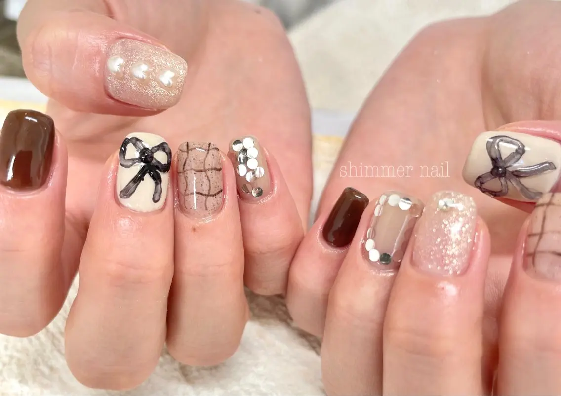 ネイル ハンドネイル Shimmer Nail⋆*✩のネイルデザイン