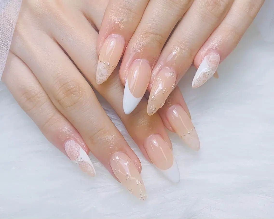 ネイル チークネイル 長さ出し フットネイル 韓国ネイル マグネットネイル ハンドネイル ハンドケア AN NAIL _HOAのネイルデザイン