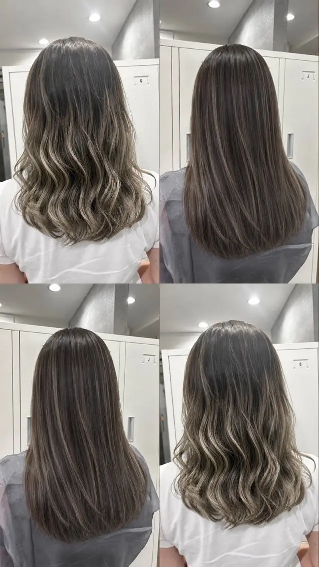 セミロング レイヤーカット 🎀HIKARI🎀 ハイトーン➕レイヤーのヘアスタイル