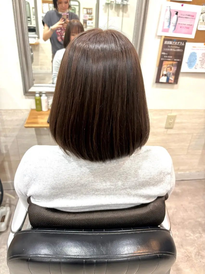 ミディアム カラー ヘアカラー 堀川 希歩のヘアスタイル