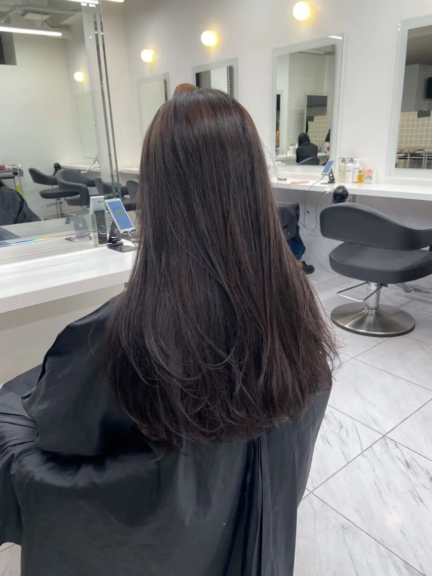 セミロング カラー ヘアアレンジ Over hair_ misakiのヘアスタイル