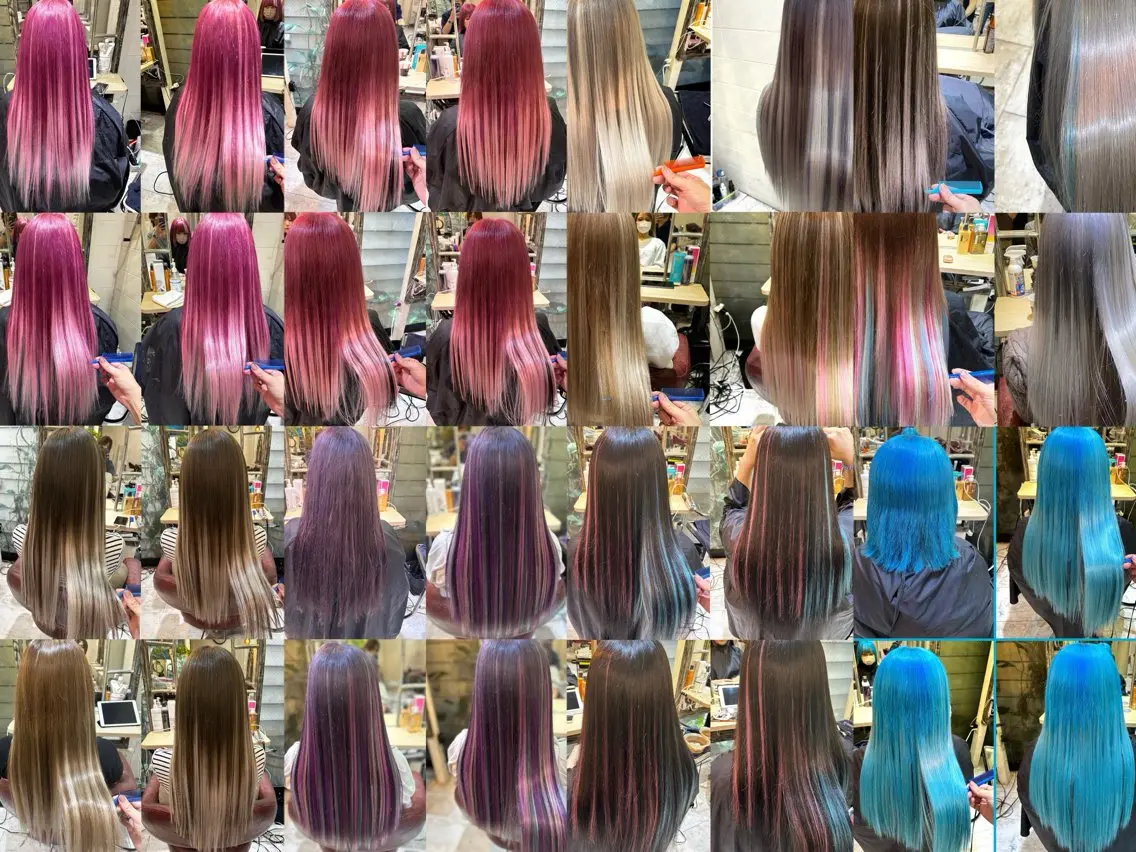 ロング カラー エクステ原宿 シンヤのヘアスタイル