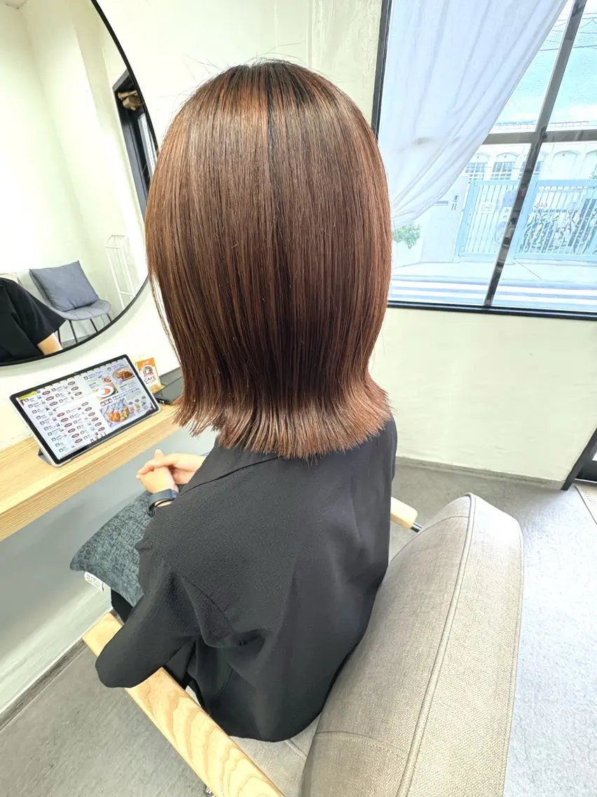 ミディアム カラー アメリラブヘアー 土屋 洋平のヘアスタイル