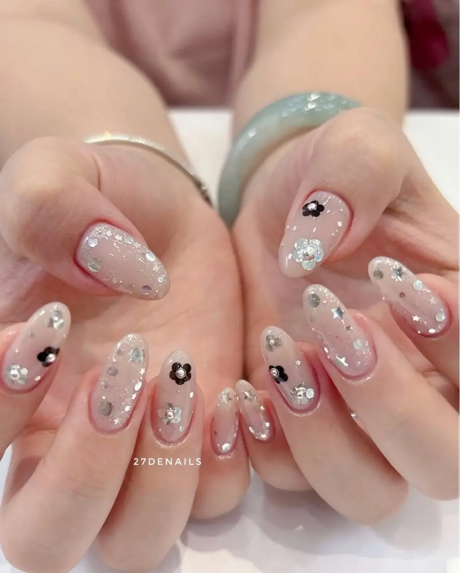 ネイル アートネイル フレンチネイル グラデーション ラメ(グリッター) マグネットネイル ハンドネイル Lumi de nailsのネイルデザイン
